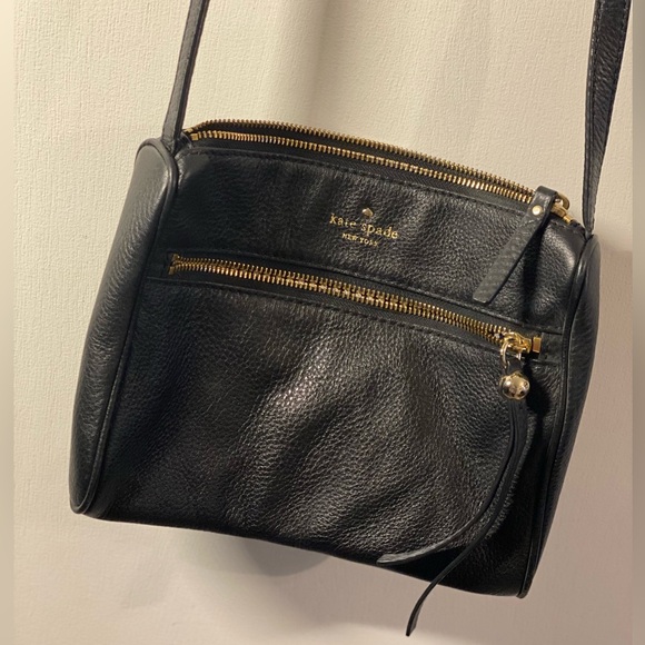 kate spade black leather crossbody - Picture 4 of 4